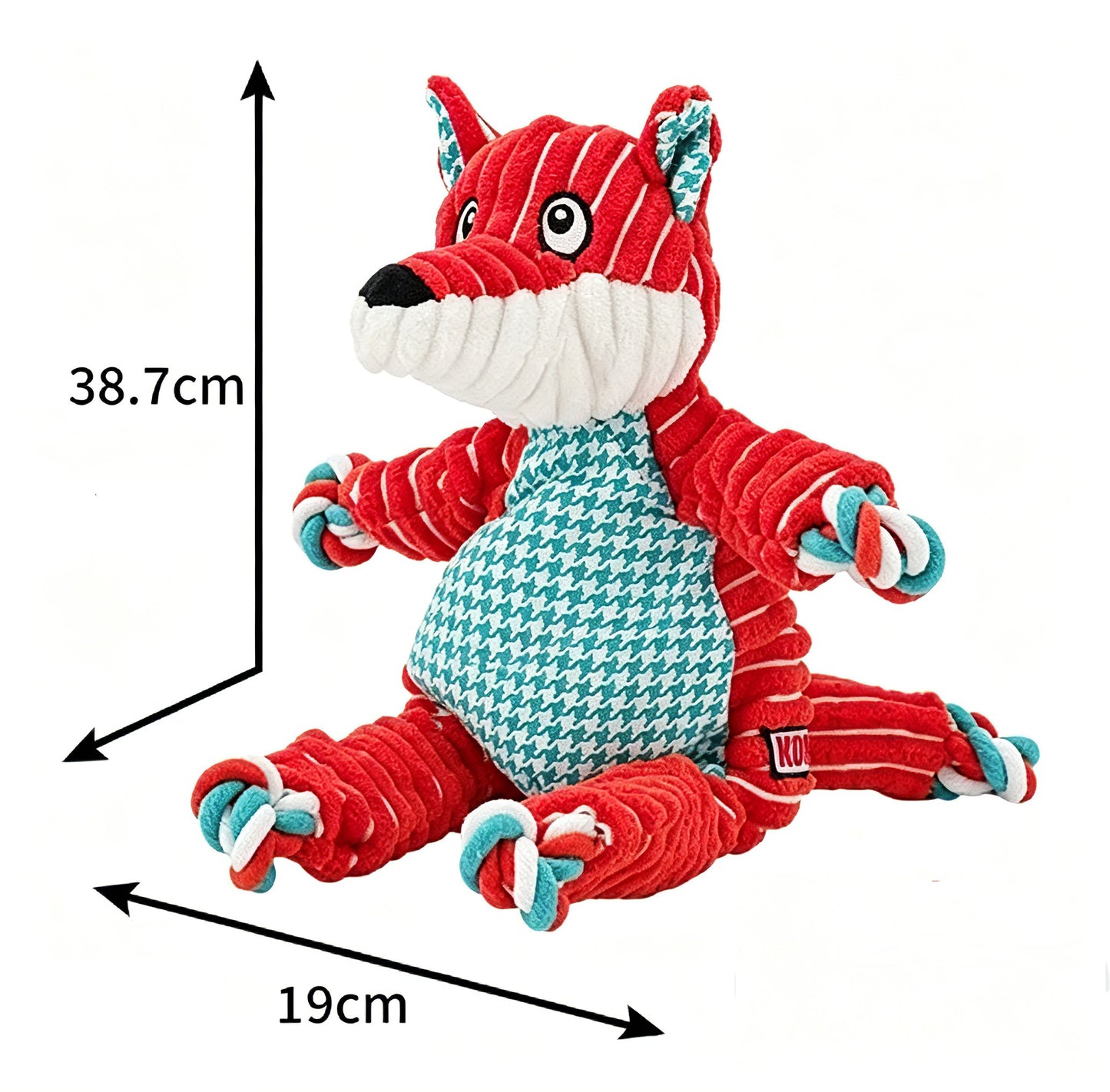 Red Fox Squeaky Rope Doll