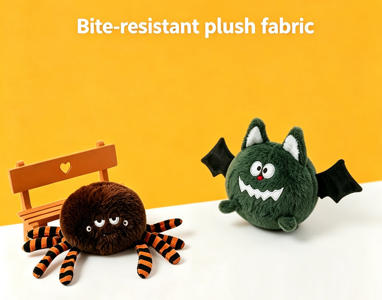 Cute Green Bat Squeaky Plush Dog Toy
