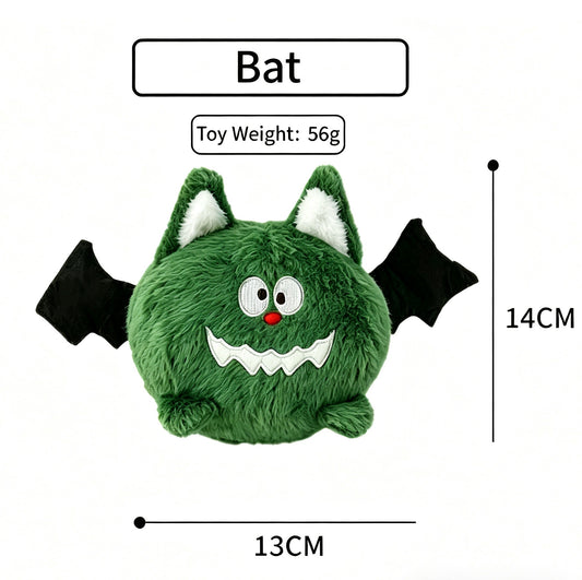Cute Green Bat Squeaky Plush Dog Toy
