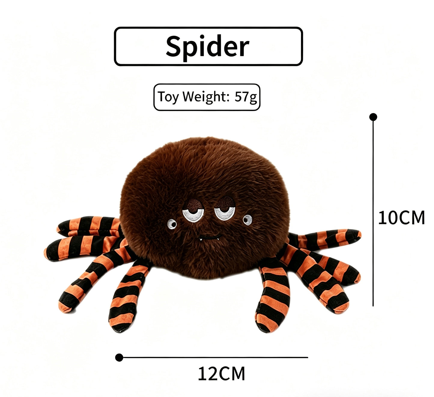 Cute Plush Spider Squeaky Dog Toy