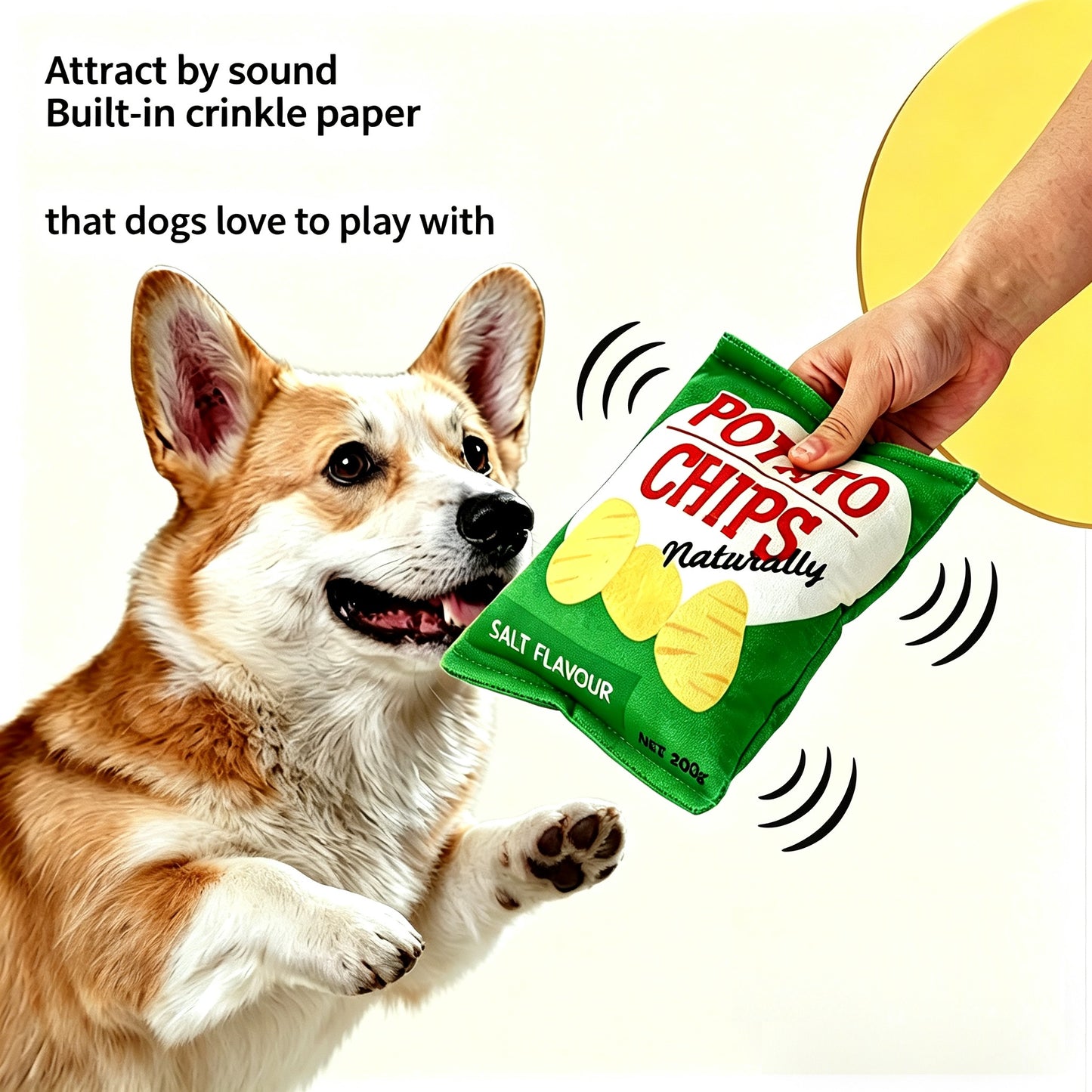 Salt Flavor Potato Chips Dog Plush Toy