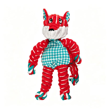 Red Fox Squeaky Rope Doll